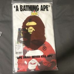 Bape T Shirt White And Red