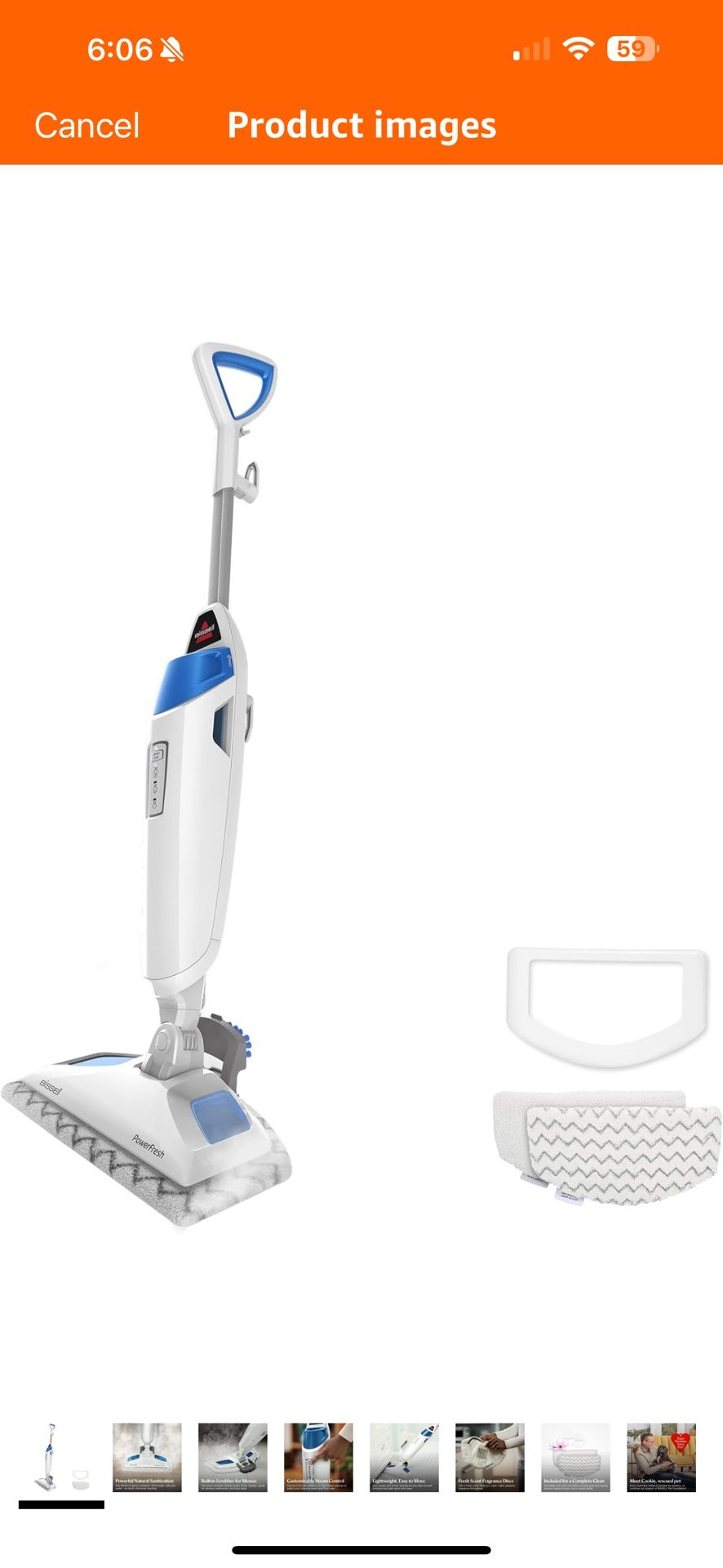 Bissell Power Fresh Steam Mop - Natural Sanitization