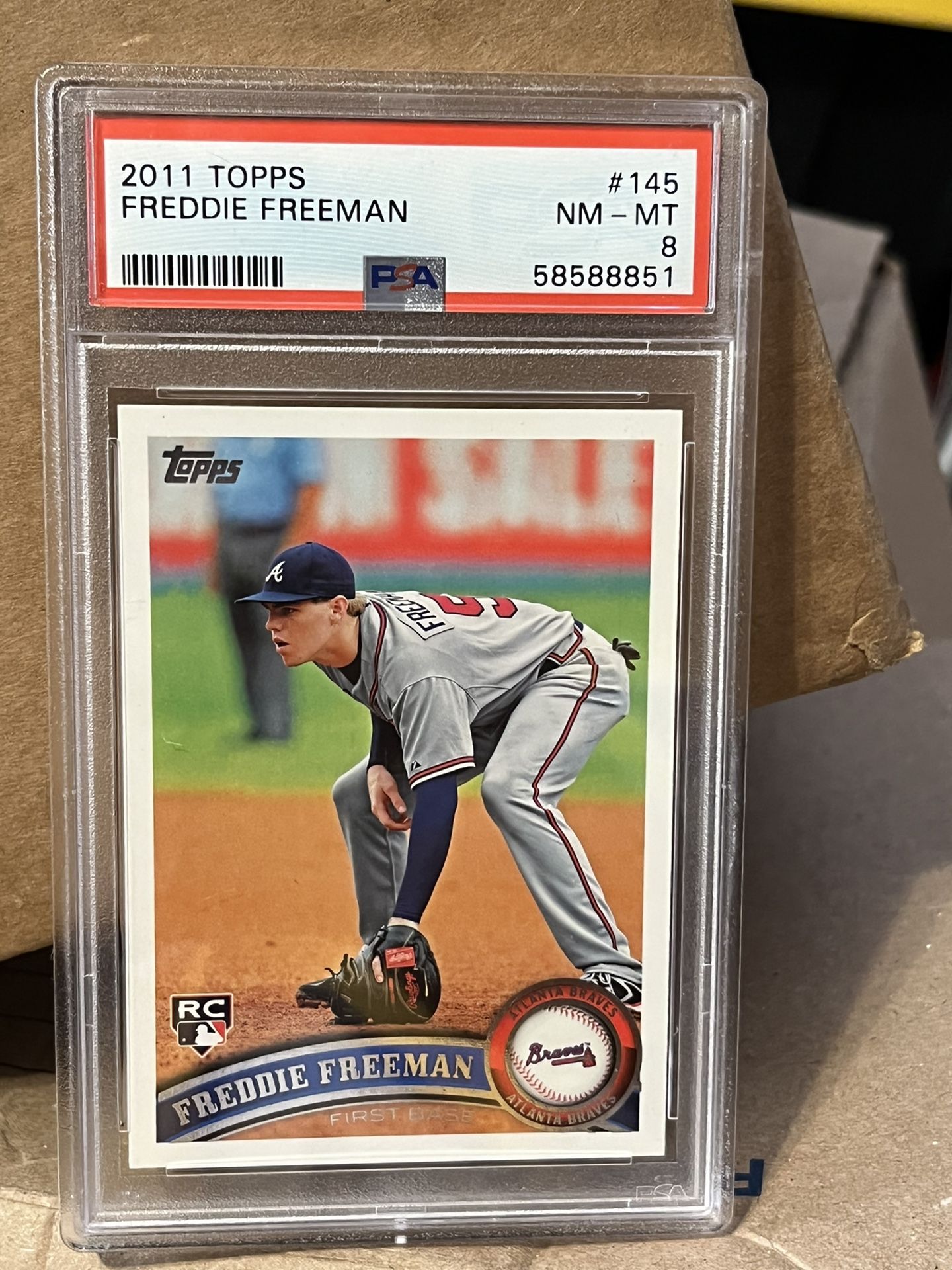 2011 Topps Freddie Freeman Rookie RC Card 145 PSA 8 