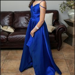 Royal Blue Maxi Dress Gown Size 5