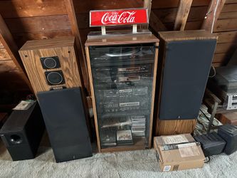 VINTAGE YAMAHA Stereo set Turn Table  8 Track Speakers