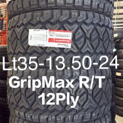 35x12.50R24 GripMax R/T 12ply tires with free Installation 35-12.50-24