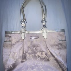 Coach Purple Tote Purse 