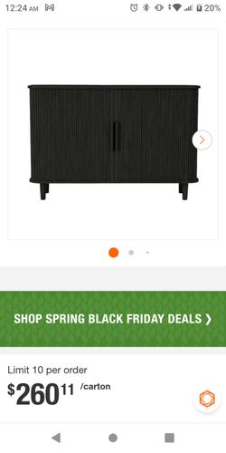 Storage Furniture Sliding Door Black