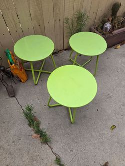 Small metal side tables
