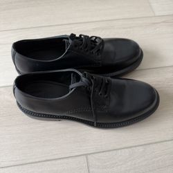 ZARA Men’s Black Leather Dress Shoes – Size 10.5, Brand New