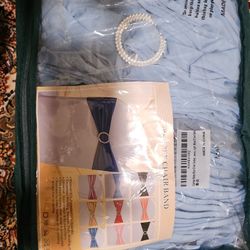 Spandex Baby Blue Chair Band Sashes