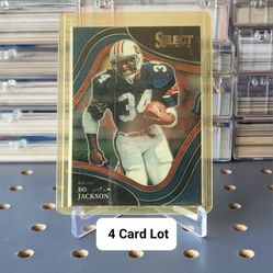 🏈 (4) RB Bo Jackson Cards 
