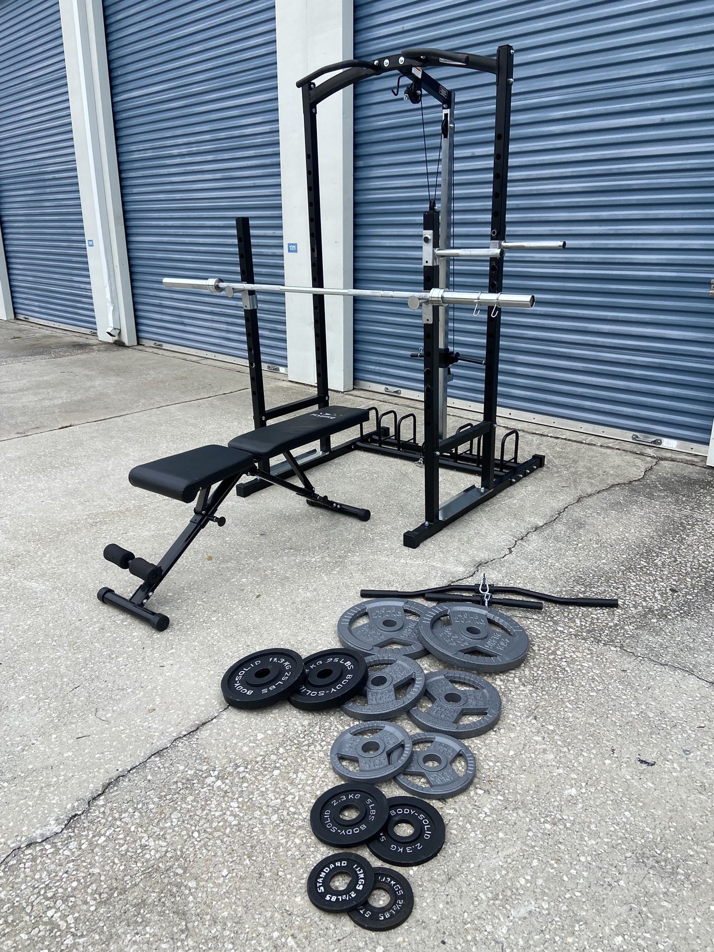 Marcy Half Rack Home Gym Set NICE