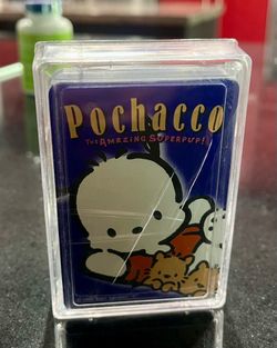 vintage 2001 Sanrio Pochacco "The Amazing Superpup!" playing cards