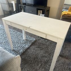 white desk