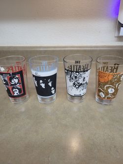 The Beatles glass cups