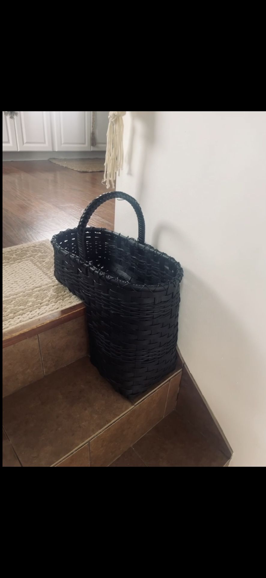 Wicker Stair Basket
