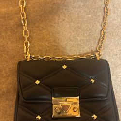 🖤 Michael Kors Quilted Crossbody – Gold Chain – Beautiful Condition 