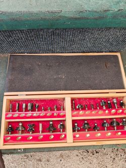 SKIL 30-piece carbide-tipped router bit set.