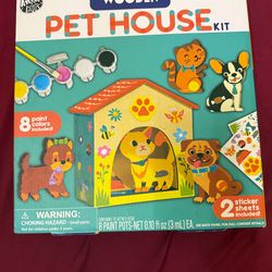 Wooden Pet House Painting Craft Kit (New) – Kids Activity Set