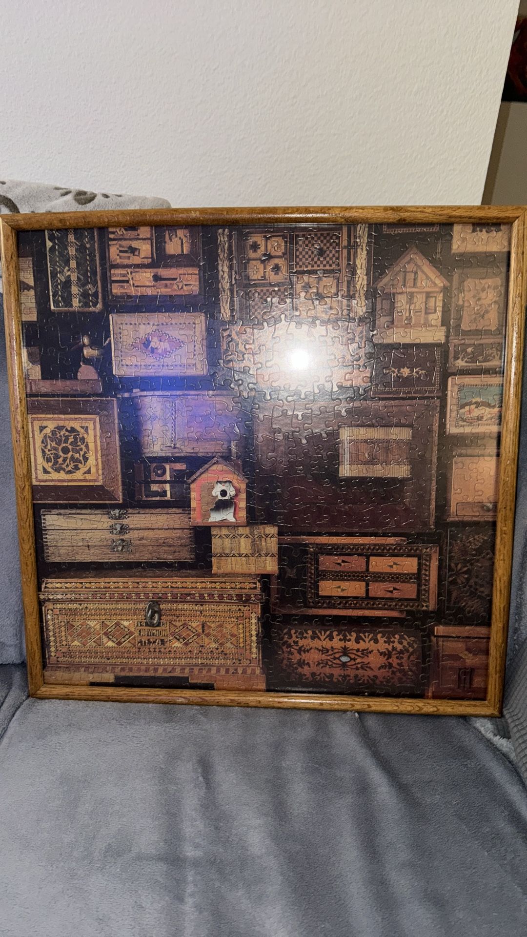 Puzzle in OAK frame available