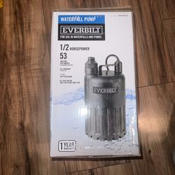 1/2 Hp waterfall pump for waterfalls and ponds