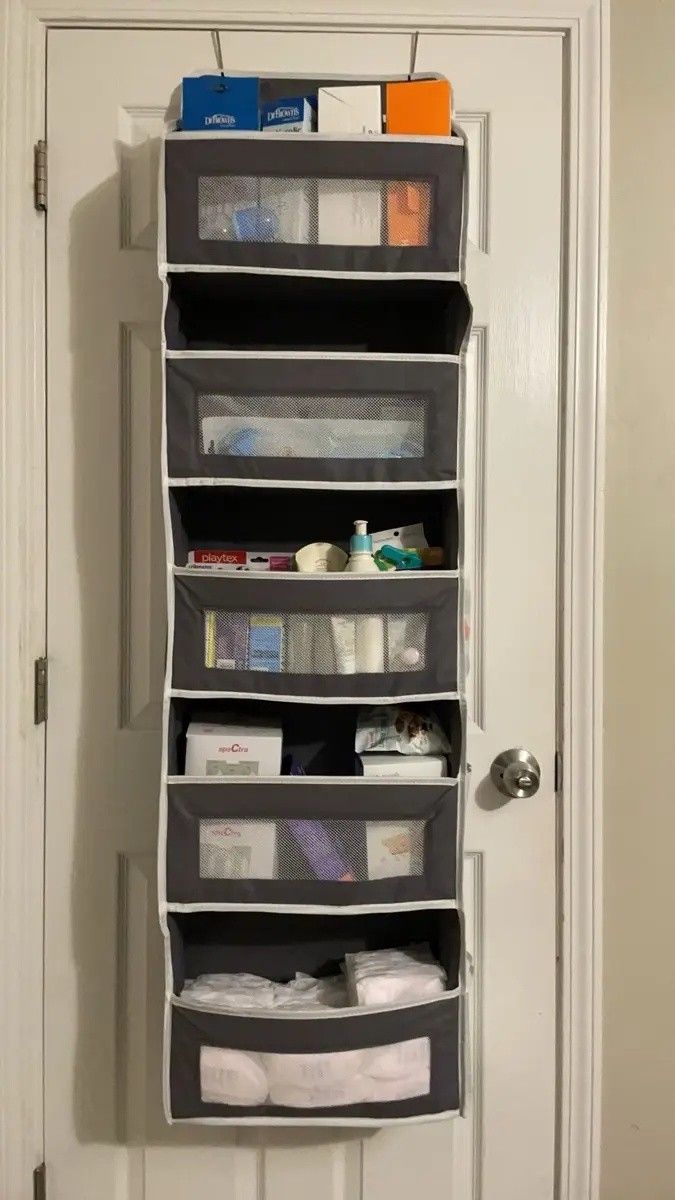 5-layer storage box 5-layer door rear hanging large capacity storage box