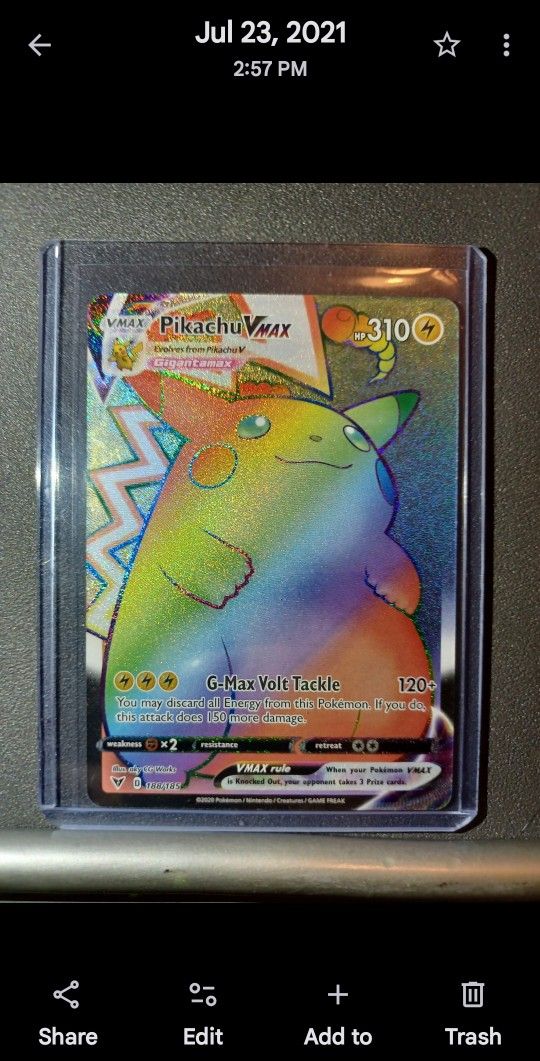 Pikachu Vmax 188/185