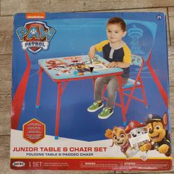 PAW Patrol Table and Chair Furniture Set for Kids for Activity Drawing and Eating - New!