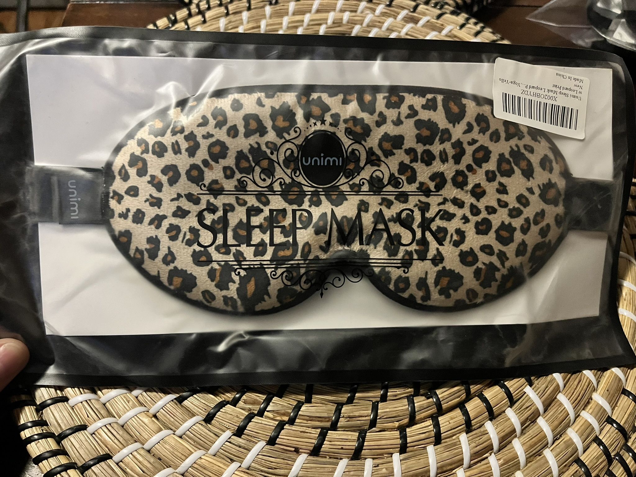 Leopard print face sleeping mask