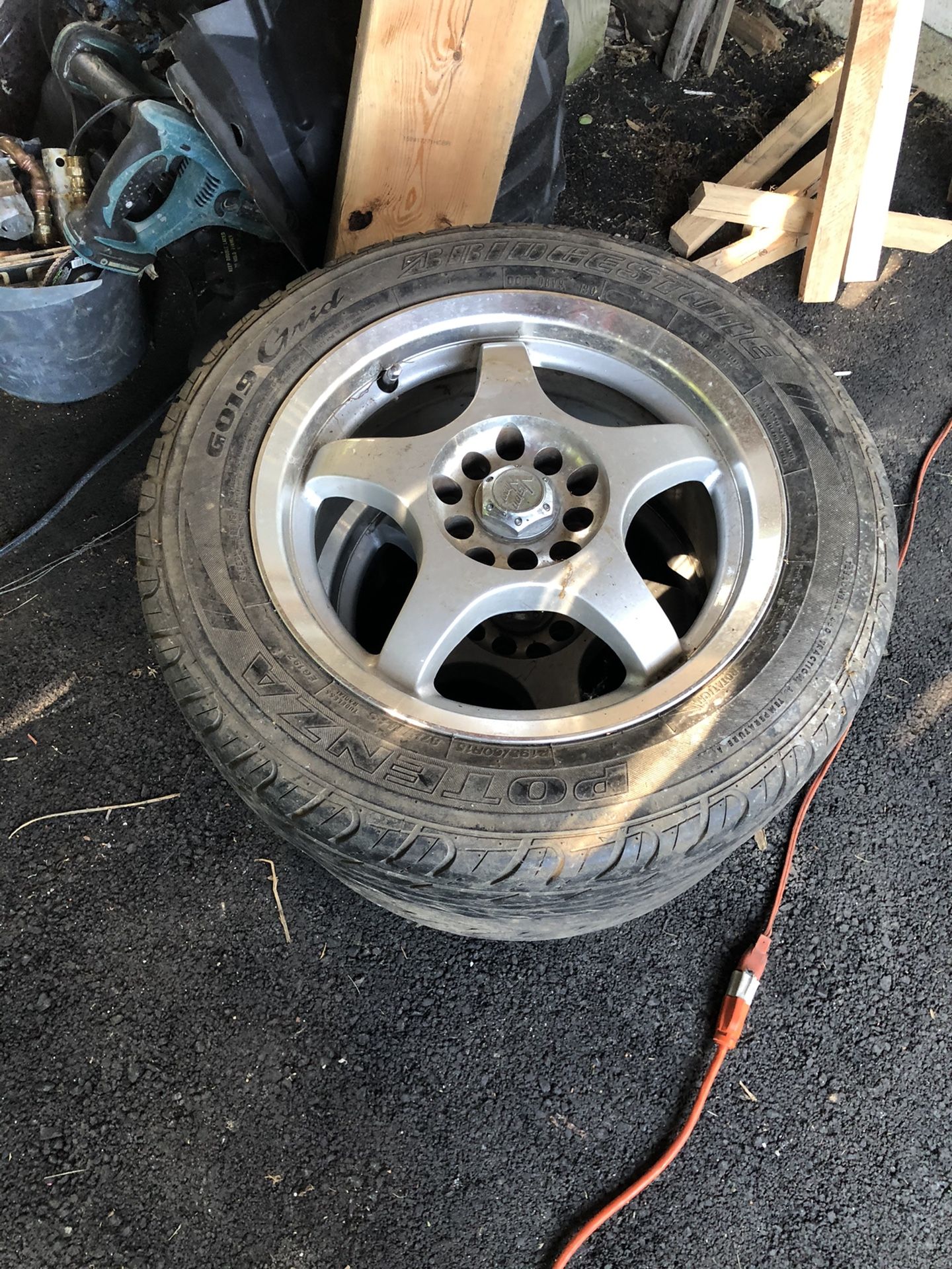 4 rims and tires for a 2000 Toyota celica