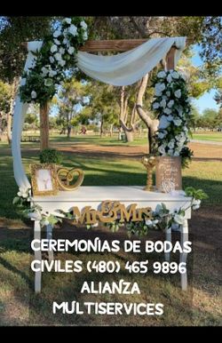 SERVICIOS DE CEREMONIAS DE BODAS CIVILES