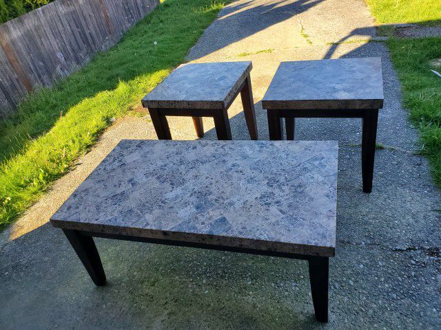 Coffee Table & 2 end tables delivery is available