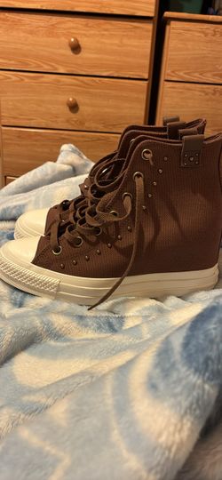 Brown Converse High-Top Sneakers