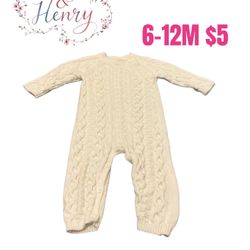 Organic Cable Knit Sweater Romper💖💖M13 011126