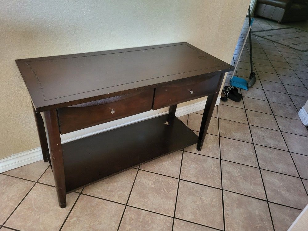 Consol Table Along With Matching Coffee Table End Tables 