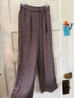 Woven material wide leg pants