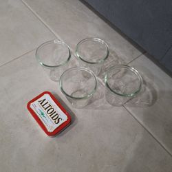 Glass Jars/Vases (3" Tall, 3" Wide, With Rim)