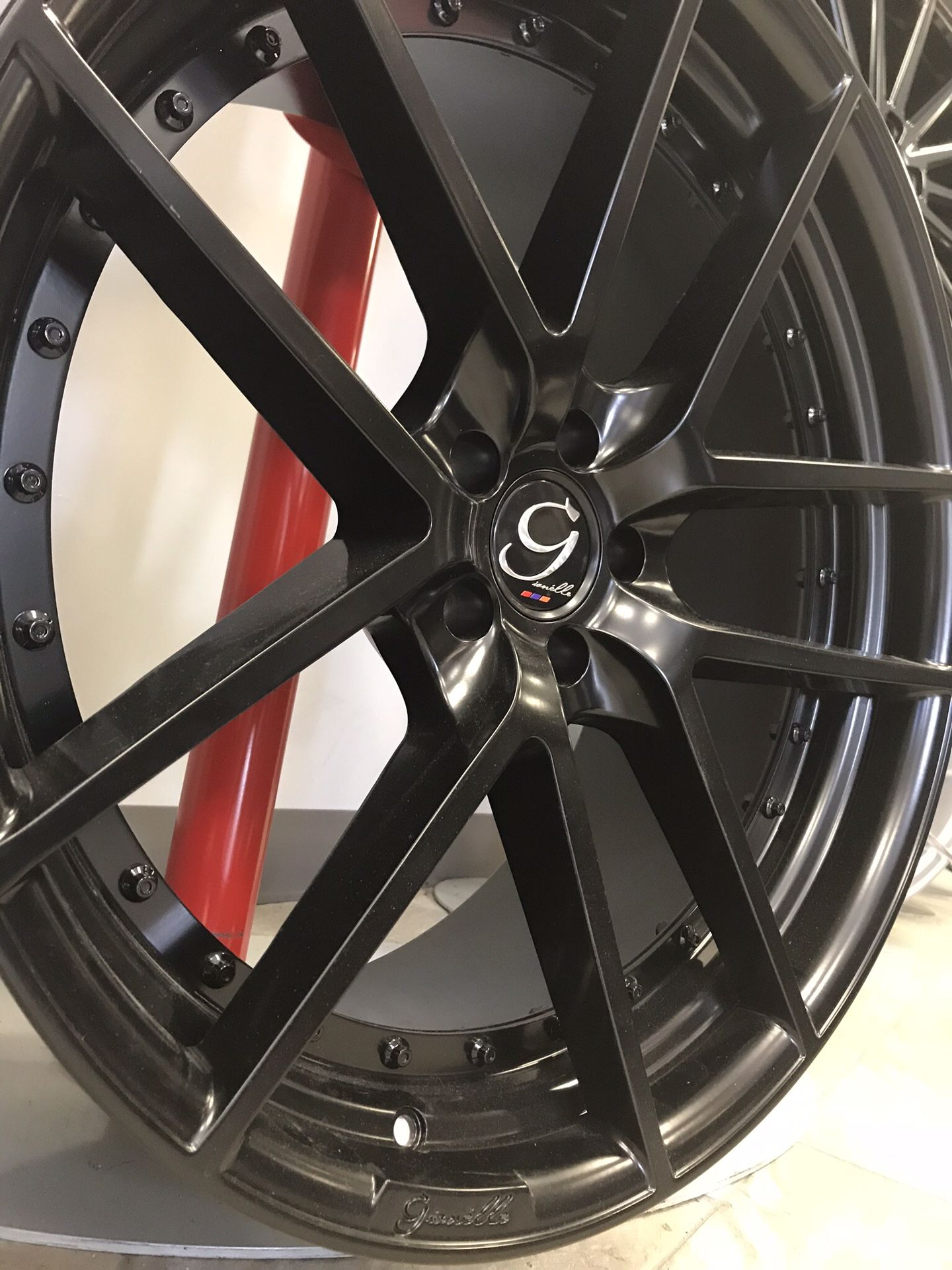CRAZY DEAL!! New 22” Staggered Giovanna 2-Piece Gloss Black Rims Wheels 5x4.5 Gianelle Challenger