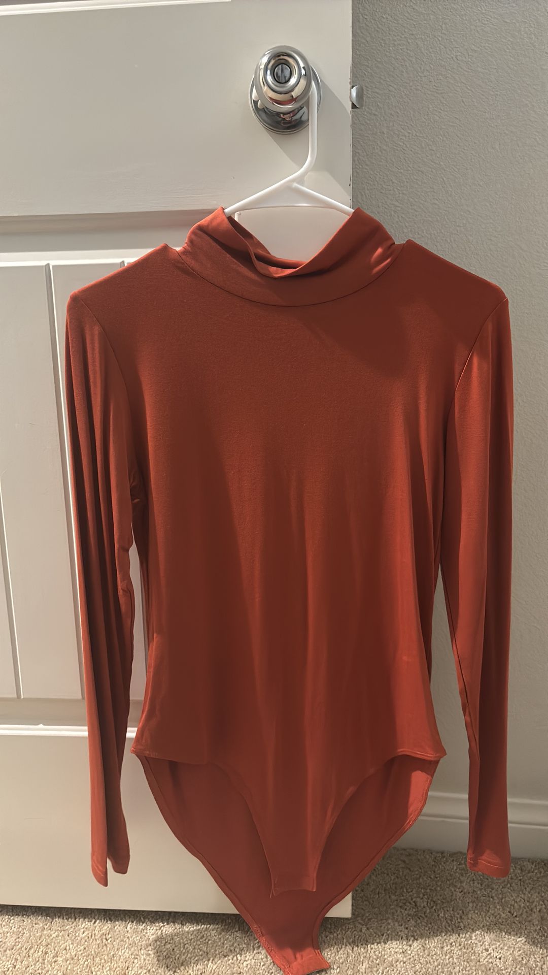 Deep Orange Long sleeve bodysuit