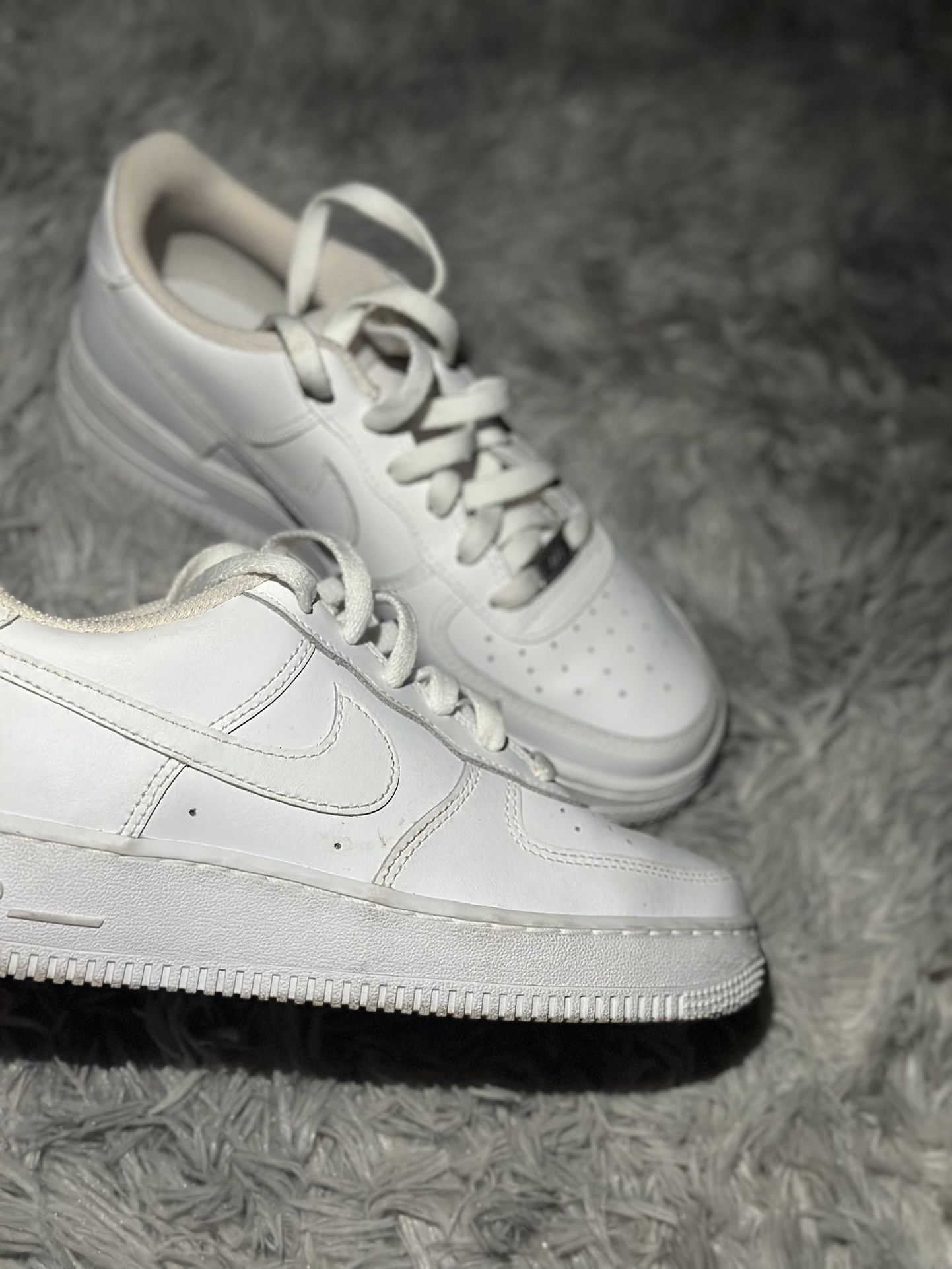 Air force 1s Nikes, All White size 6 Men’s.