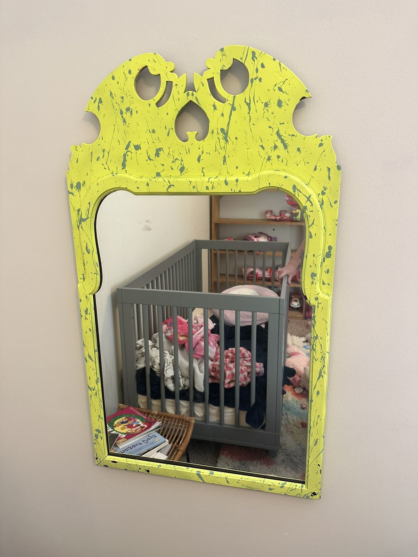 Vintage Wooden Painted Mirror
