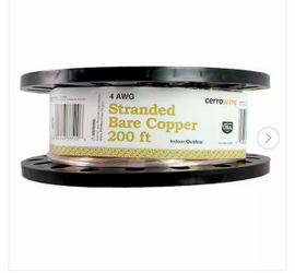 Cerrowire 4 AWG Stranded Bare Copper Wire 200 ft