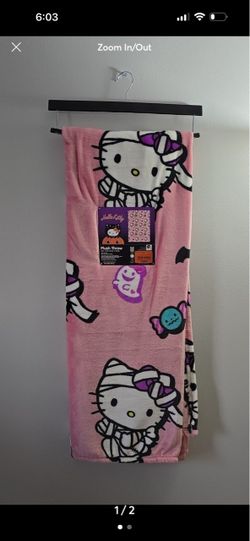 Hello kitty pink mummy blanket