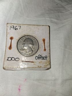 1967 Washington Quarter DDO Offset Error Coin