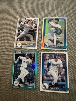 LA Dodgers Topps Baseball Card Lot of 4
