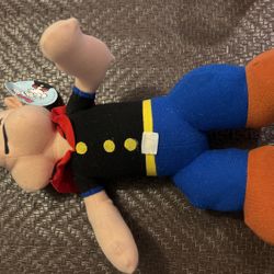 Vtg Popeye 11” Plush Doll From Play By Play 1992 Stuffed Doll Toy The Sailor Man