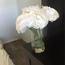 Flowers In Glass Vase 