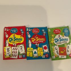 Dr. Seuss Flash Cards Learning Toys for Number Words Color and Shapes