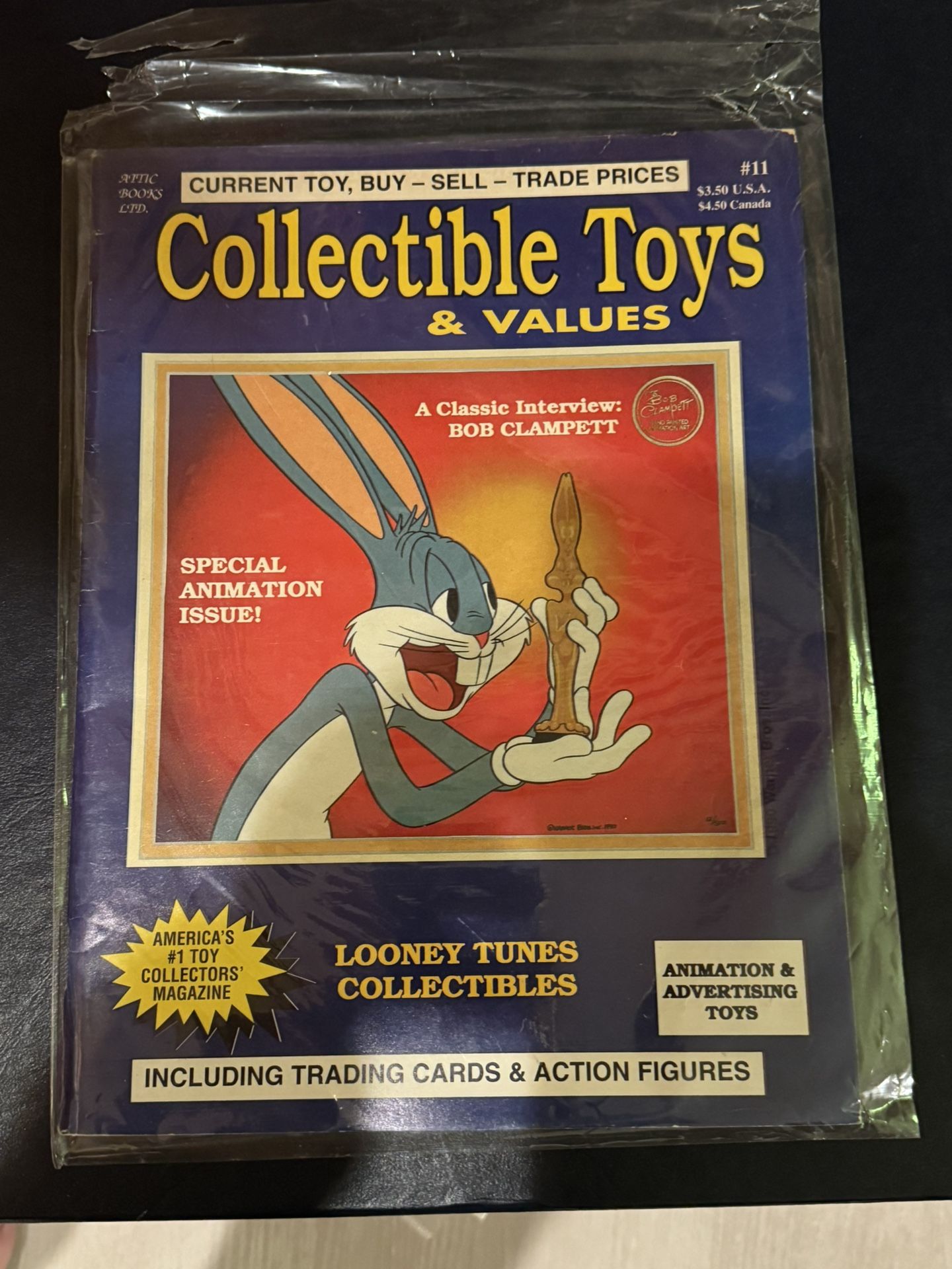 COLLECTIBLE TOYS AND VALUES MAGAZINE #11 LOONEY TUNES ISSUE CARDS FIGURES