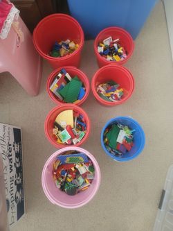 Tyco Blocks in buckets