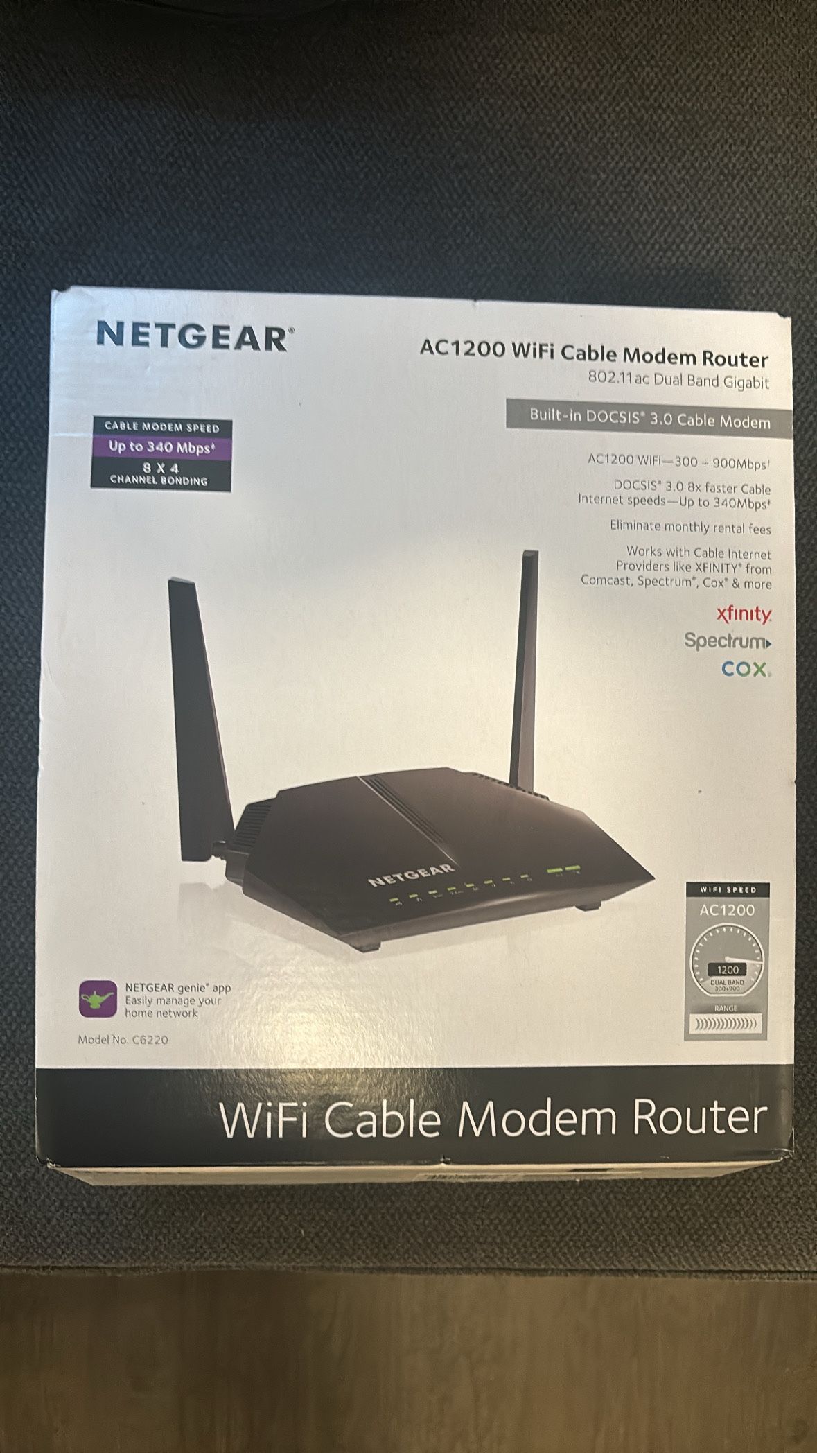 Netgear AC1200 WiFi Cable Modem Router