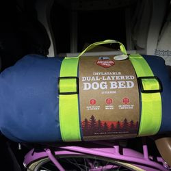Inflatable dual layer dog bed