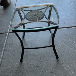 Glass Top End Table